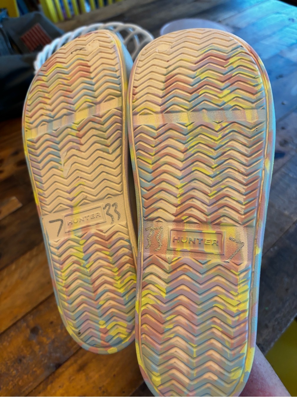 Hunter Pastel Tie-Dye Slip-On Clogs - Picture 3 of 4